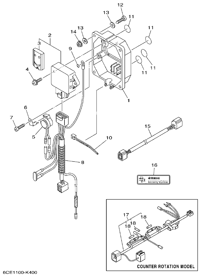 Yamaha F350AET, FL350AET OPTIONAL PARTS 4 parts diagram